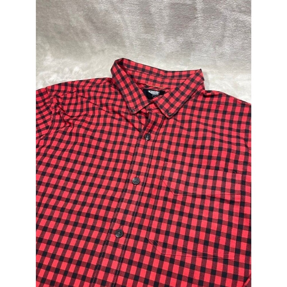 Alaskan Hardgear Men Shirt 2XL XXL Red Plaid Button Down Casual Duluth Trading